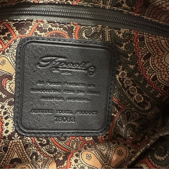 Fossil Long Live Vintage 1953 Black Denim Crossbody - Picture 10 of 16